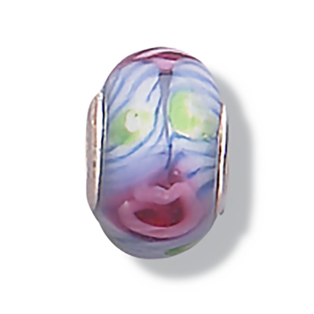 jo for girls blue murano glass with pink flowers