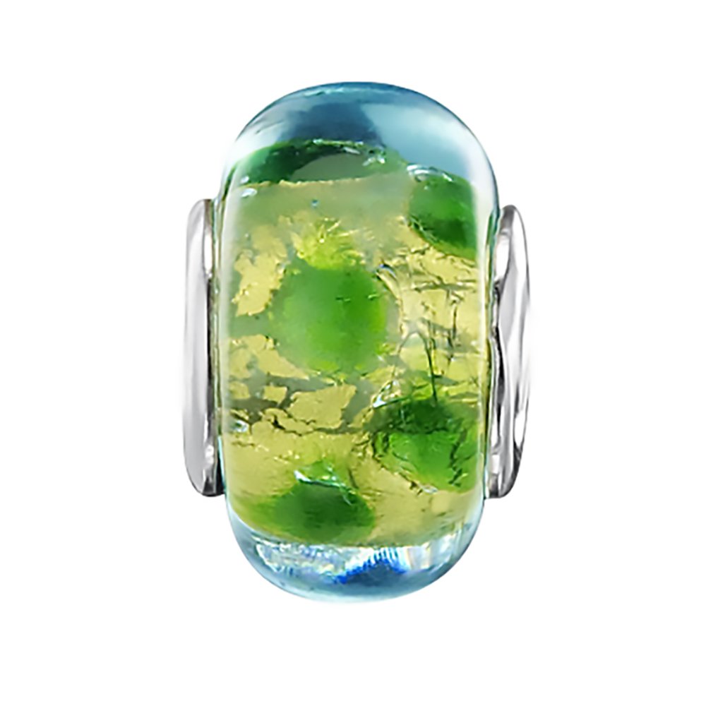 jo for girls gold and clear murano/blue dots