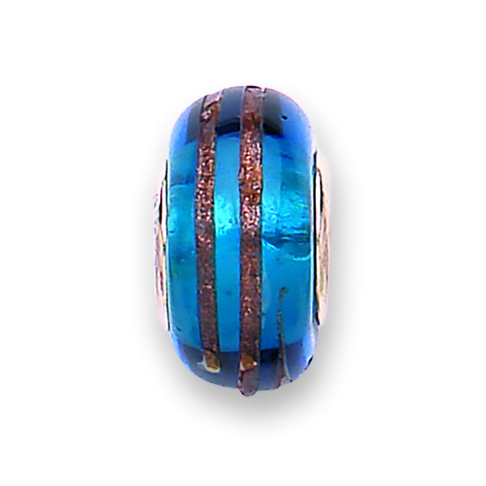 jo for girls gold stripe on azure murano glass