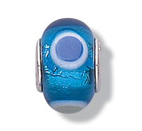 jo for girls shimmery blue murano glass with dots