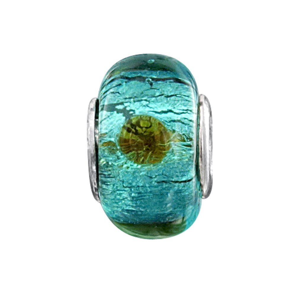 jo for girls shimmery green glass with red dot