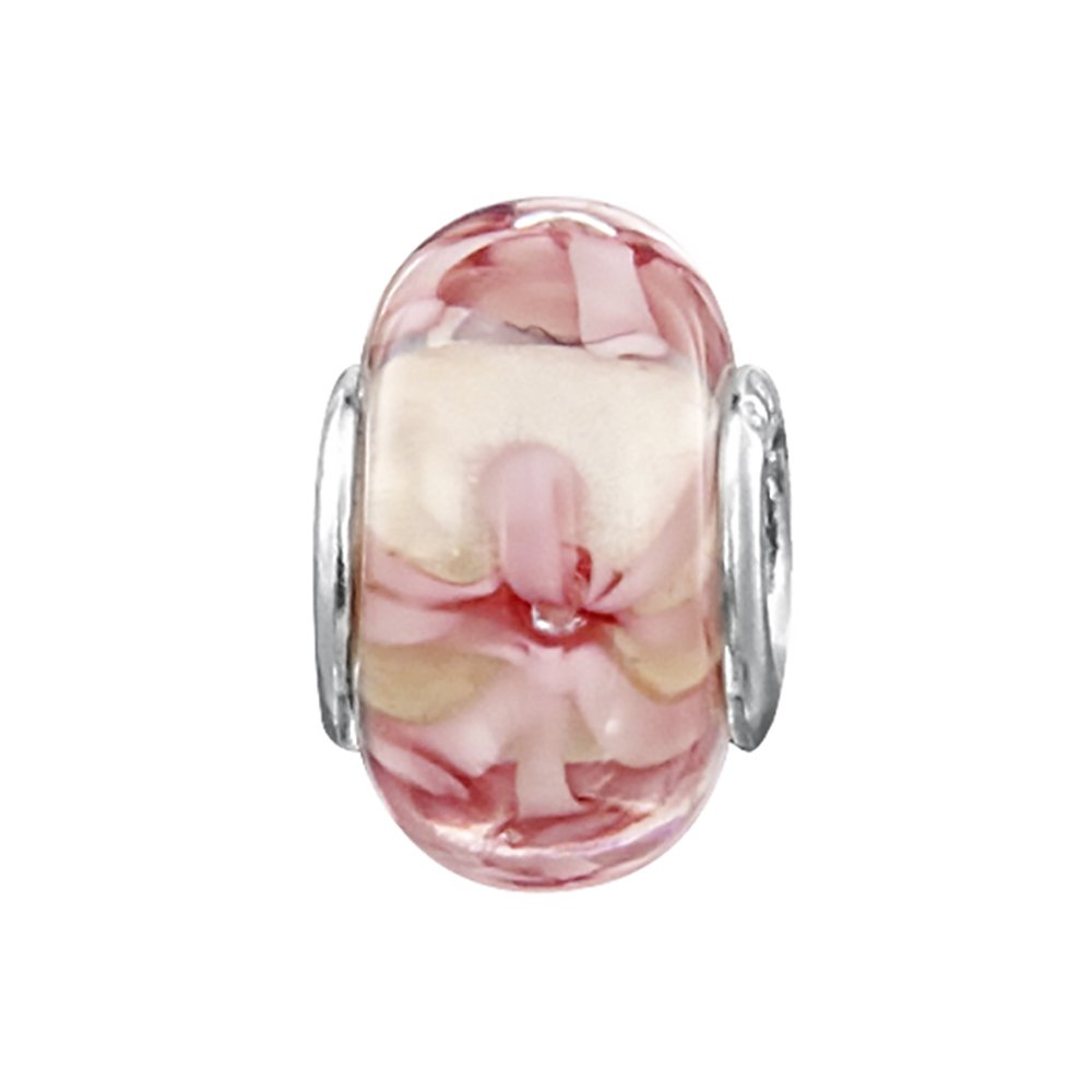 jo for girls shimmery pink murano with pink flower