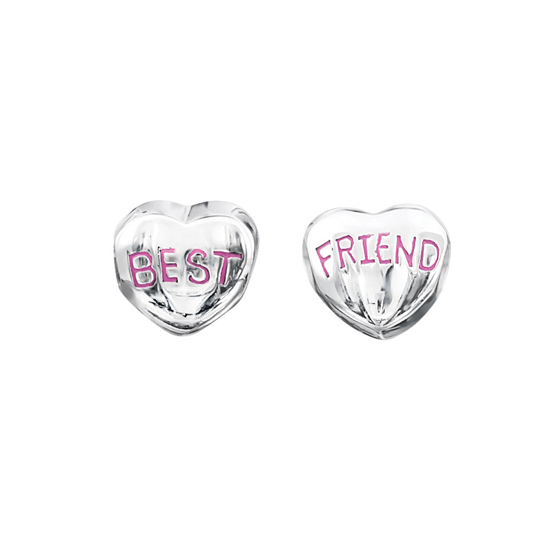 jo for girls silver best friend double sided bead