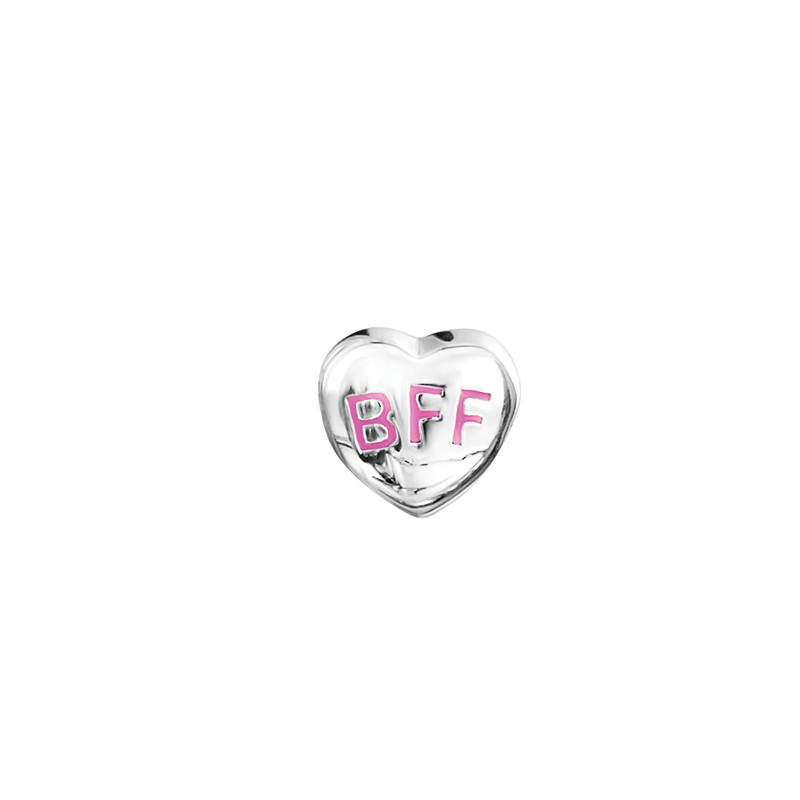 jo for girls sterling silver bff double sided bead