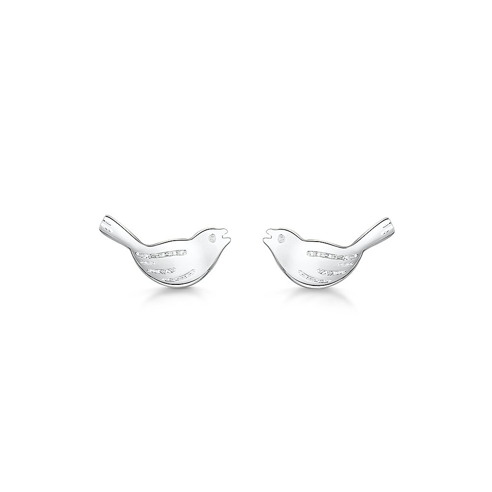 jo for girls sterling silver bird stud earrings