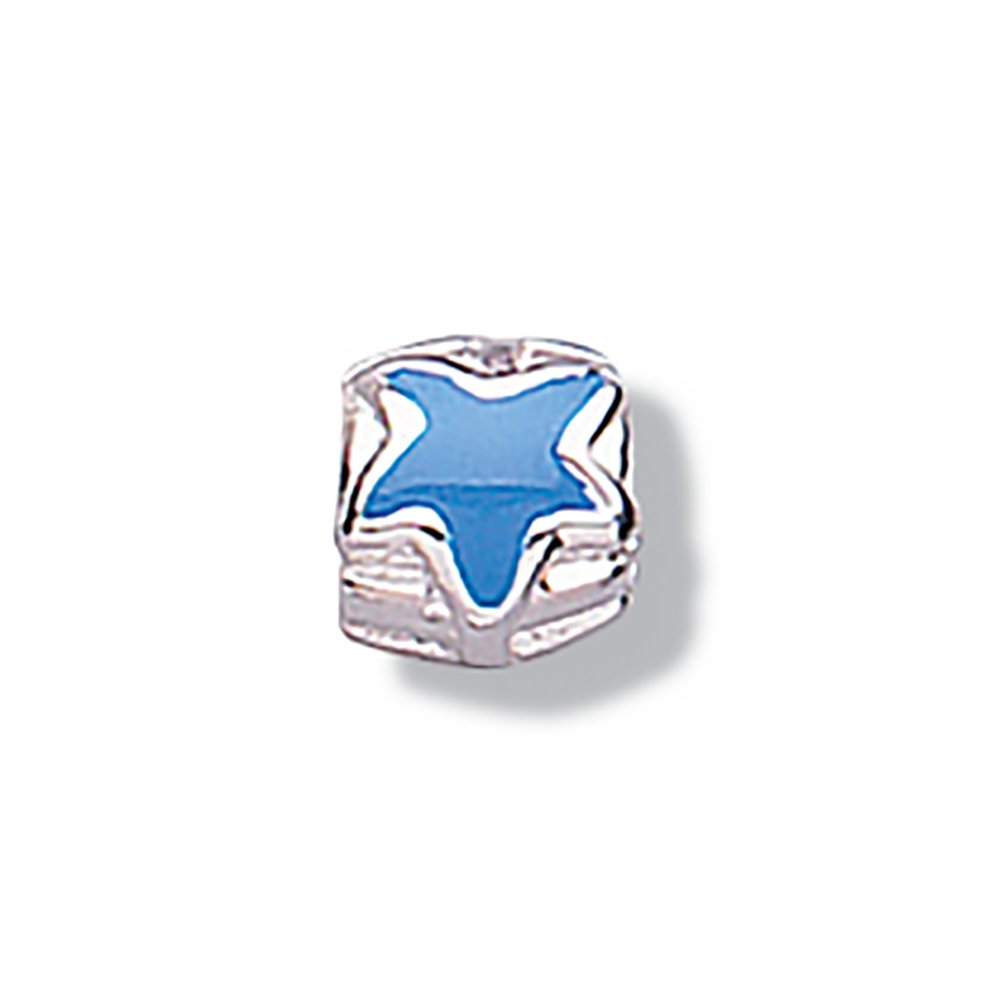 jo for girls sterling silver blue star barrel bead