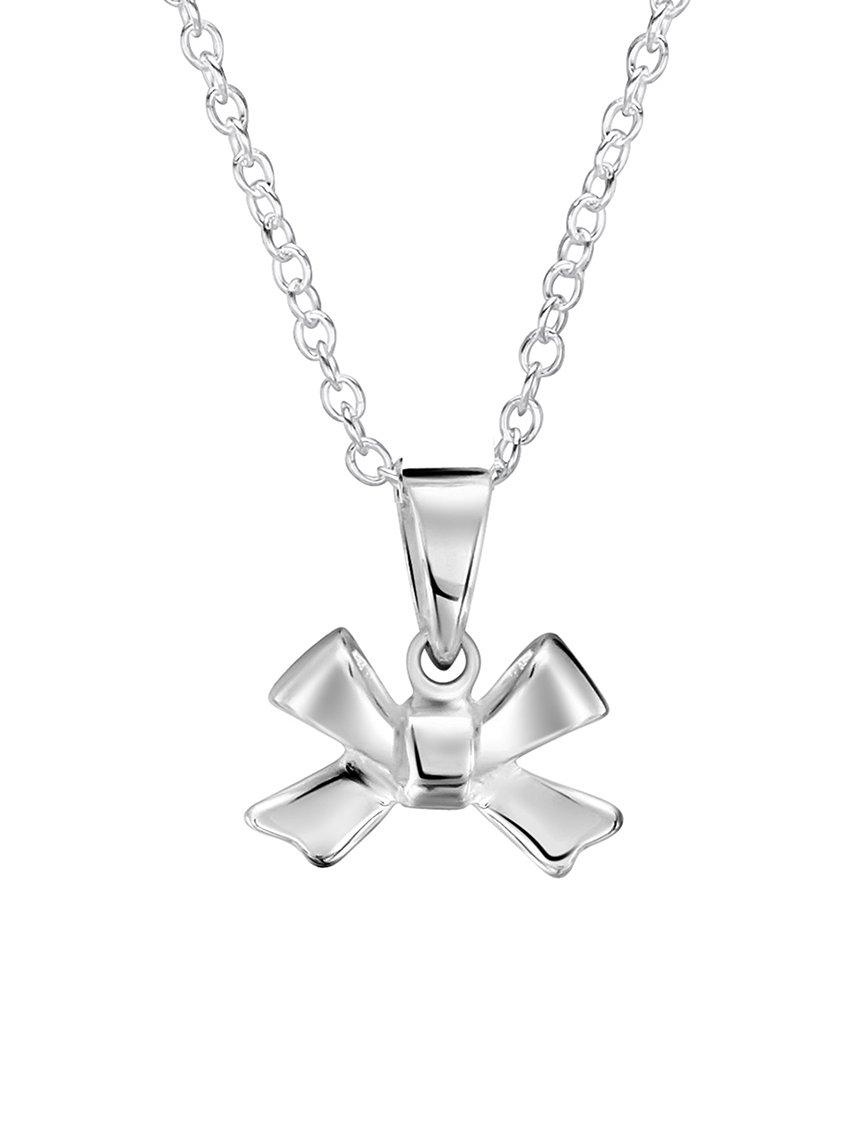 jo for girls sterling silver bow pendant