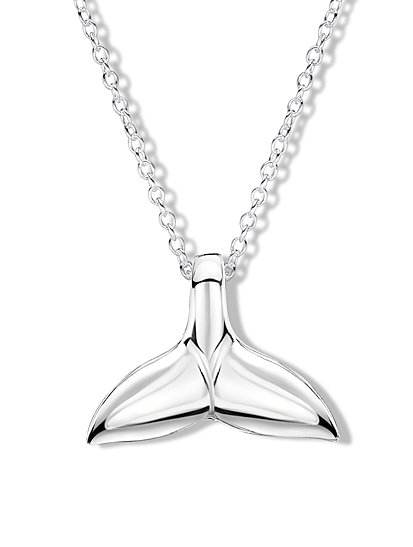 jo for girls sterling silver dolphin tail pendant
