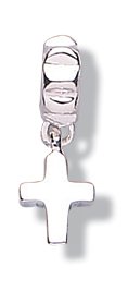 jo for girls sterling silver drop cross charm bead