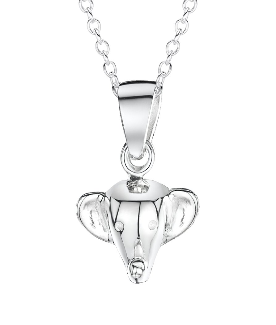 jo for girls sterling silver elephant head pendant