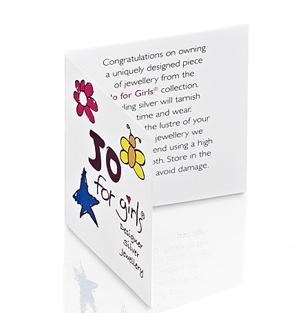 Jo For Girls Sterling Silver Enamel Heart Pendant