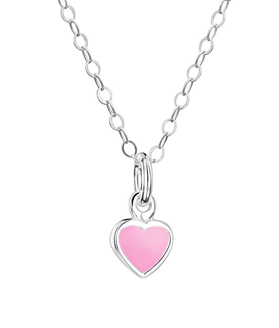 jo for girls sterling silver enamel heart pendant