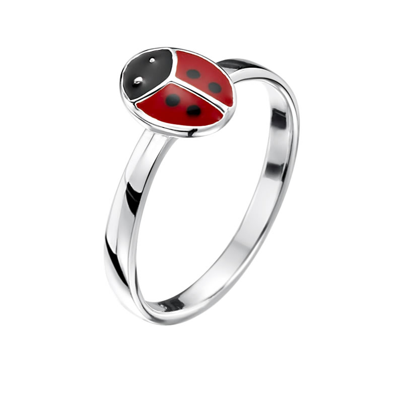 jo for girls sterling silver & enamel ladybird ring jo for girls sterling silver & enamel ladybird ring