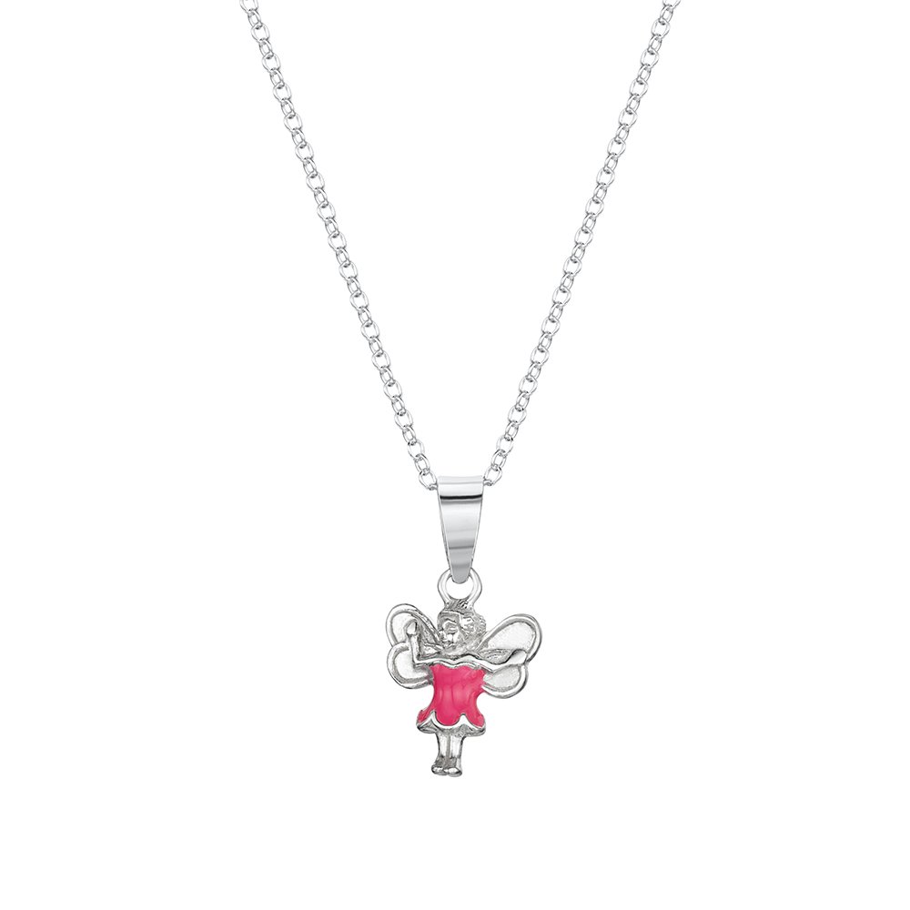 jo for girls sterling silver fairy pendant