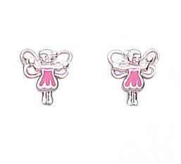 jo for girls sterling silver fairy stud earrings