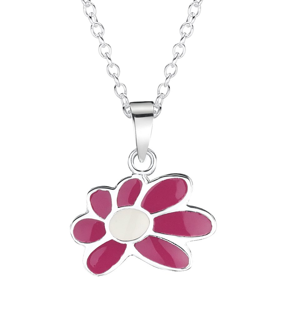 jo for girls sterling silver flower pendant