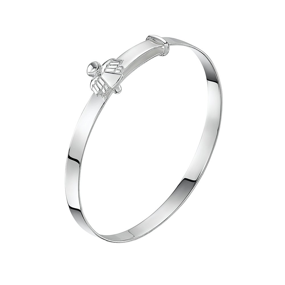 jo for girls sterling silver guardian angel bangle