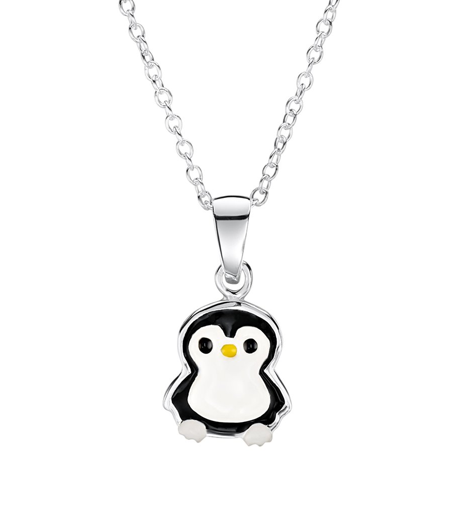 jo for girls sterling silver happy penguin pendant