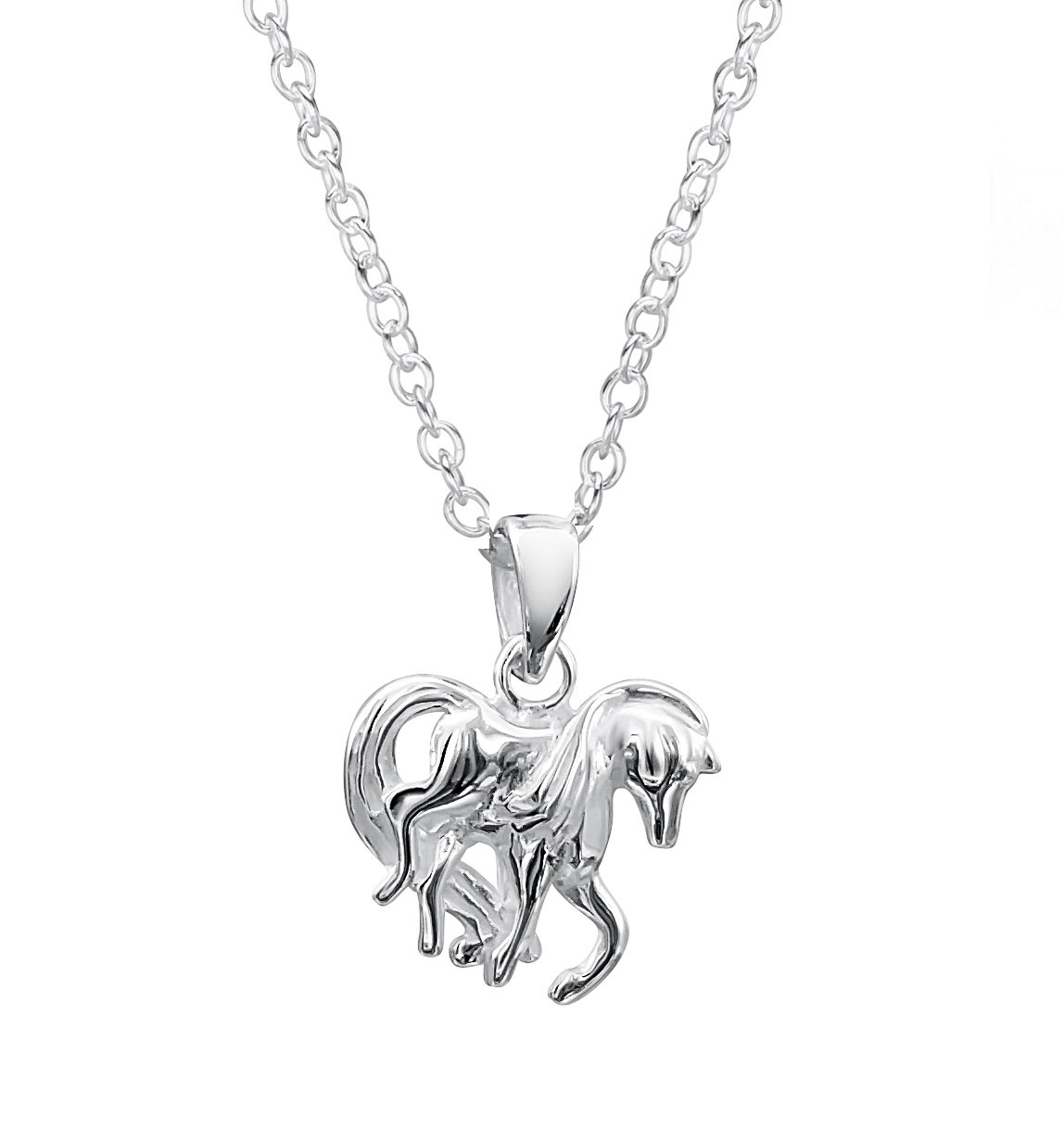 jo for girls sterling silver horse pendant