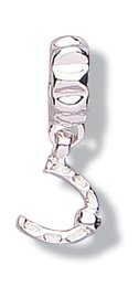 jo for girls sterling silver horseshoe drop bead