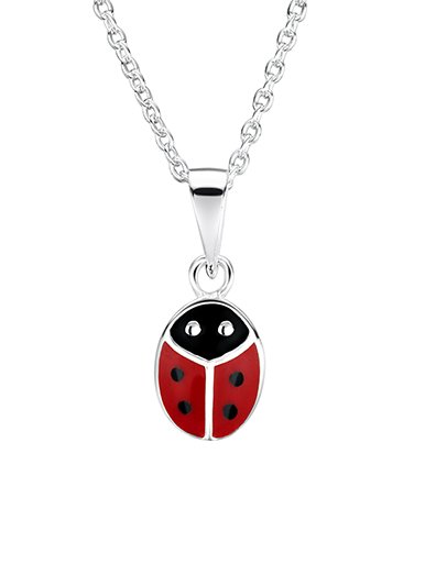 jo for girls sterling silver ladybird pendant