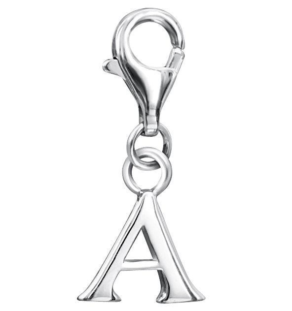 jo for girls sterling silver letter 'A' charm