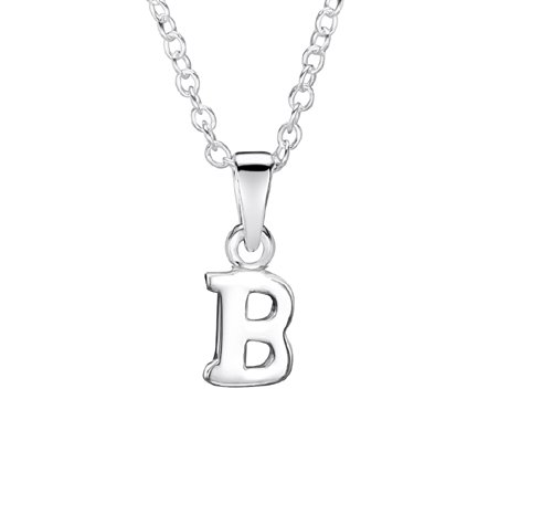 jo for girls sterling silver letter 'B' pendant