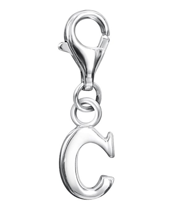 jo for girls sterling silver letter 'C' charm
