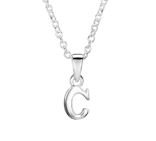 jo for girls sterling silver letter 'C' pendant