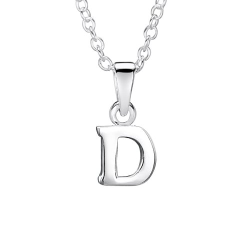 jo for girls sterling silver letter 'D' pendant