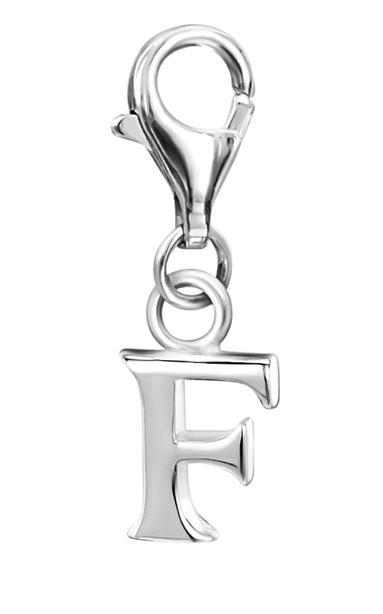 jo for girls sterling silver letter 'F' charm