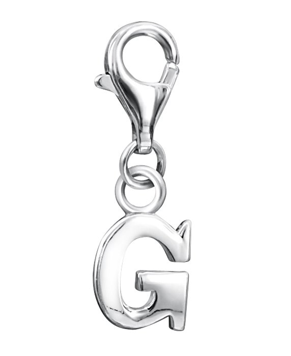 jo for girls sterling silver letter 'G' charm