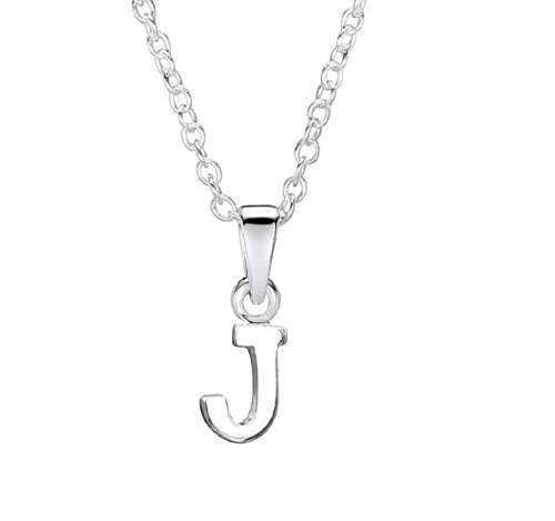 jo for girls sterling silver letter 'J' pendant