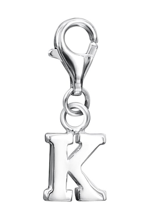 jo for girls sterling silver letter 'K' charm