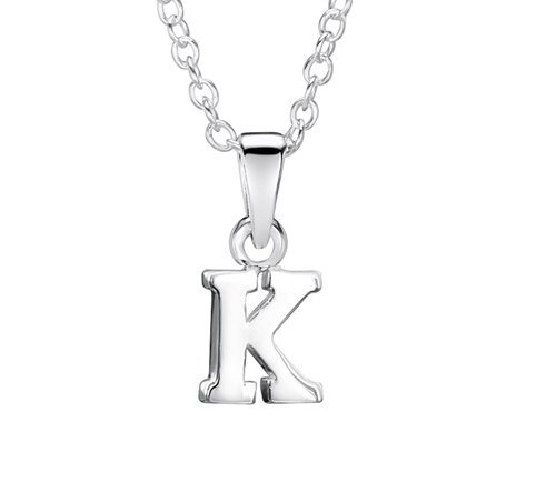 jo for girls sterling silver letter 'K' pendant