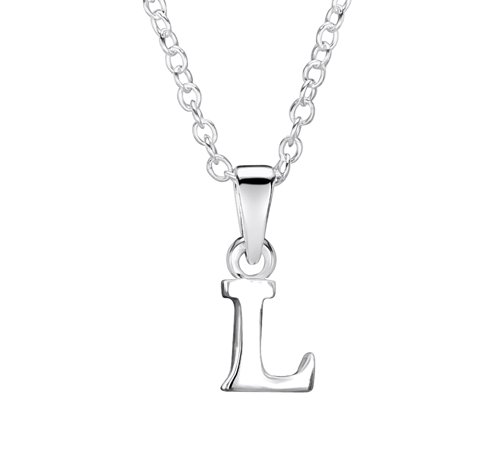 jo for girls sterling silver letter 'L' pendant