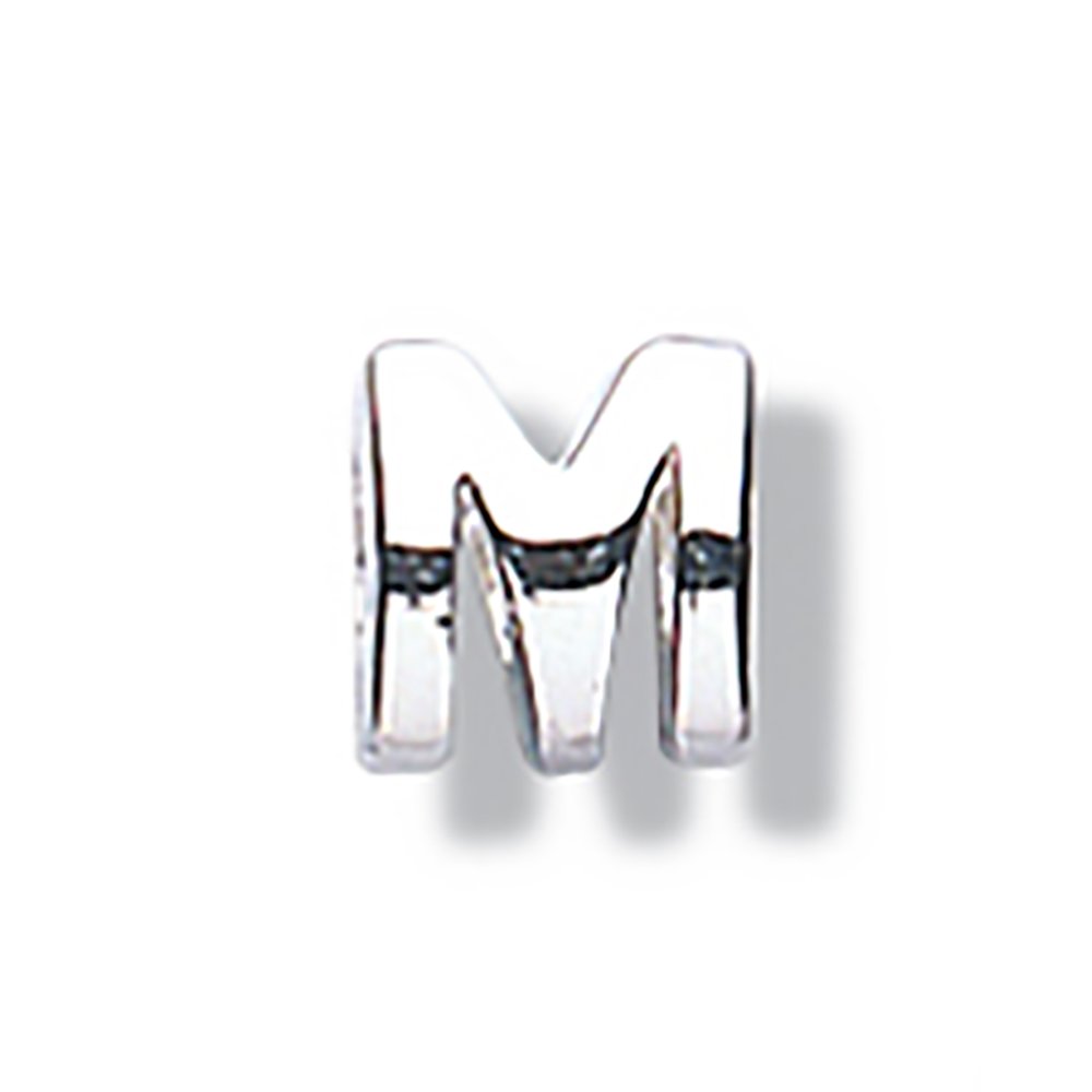 jo for girls sterling silver letter 'M-S' bead