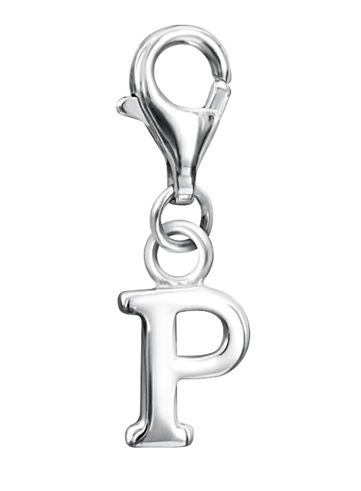 jo for girls sterling silver letter 'P' charm