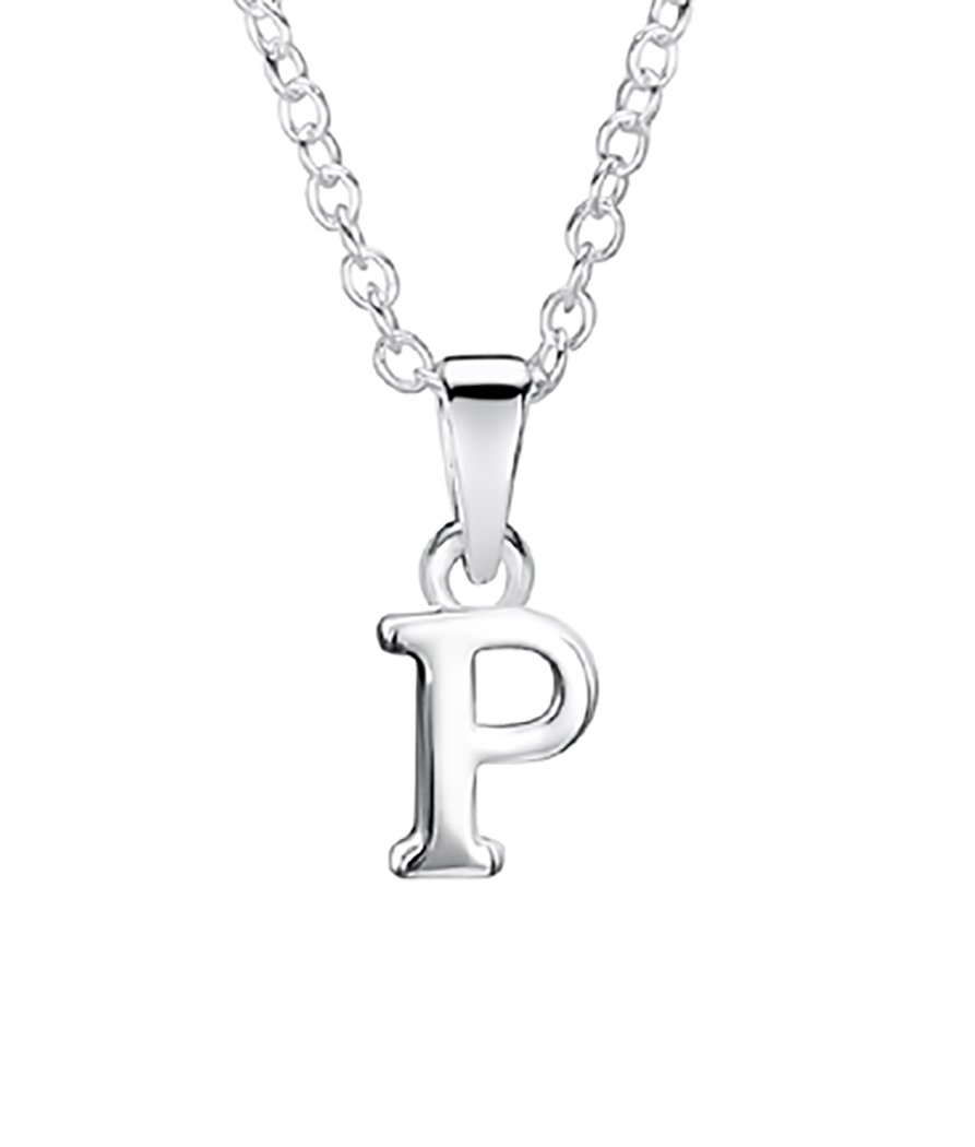 jo for girls sterling silver letter 'P' pendant