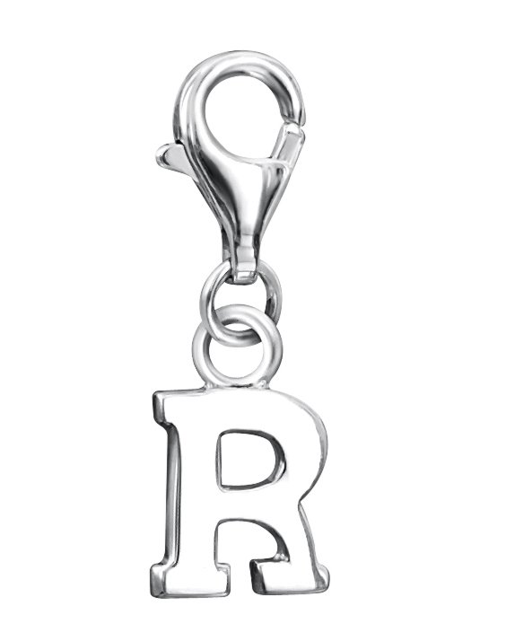 jo for girls sterling silver letter 'R' charm