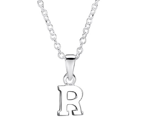 jo for girls sterling silver letter 'R' pendant