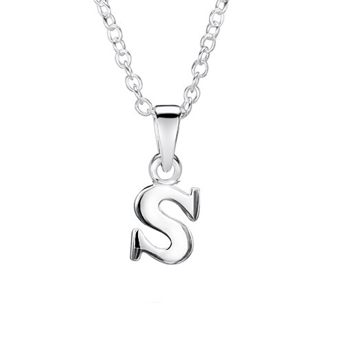jo for girls sterling silver letter 'S' pendant