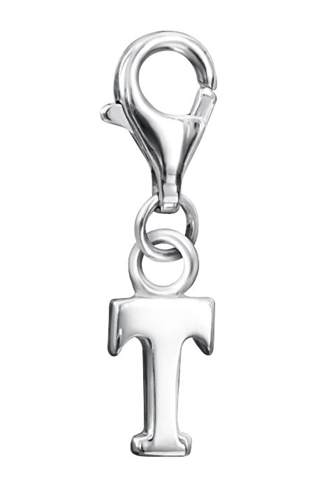 jo for girls sterling silver letter 'T' charm