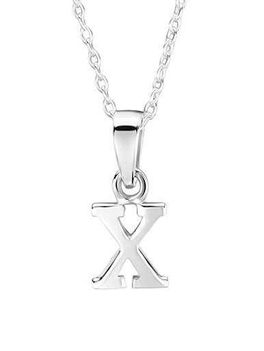 jo for girls sterling silver letter 'X' pendant