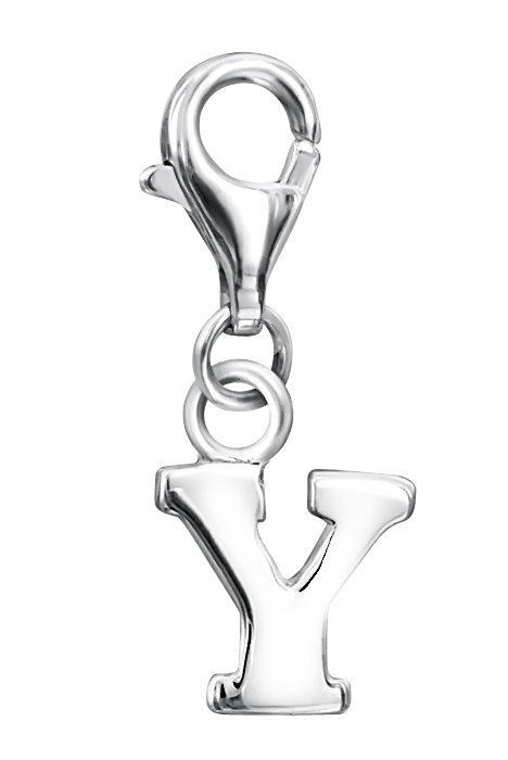 jo for girls sterling silver letter 'Y' charm