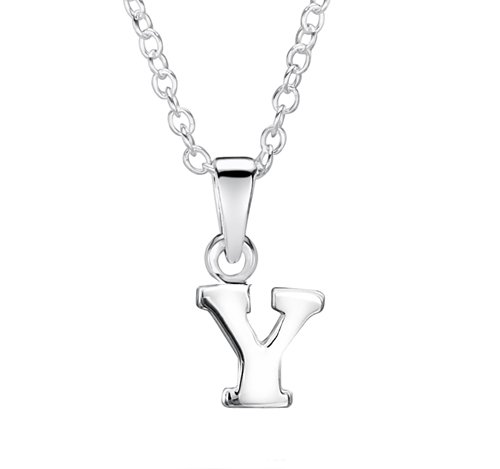 jo for girls sterling silver letter 'Y' pendant