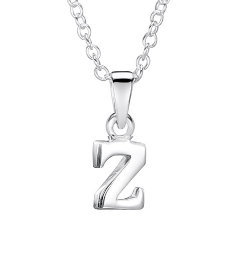 jo for girls sterling silver letter 'Z' pendant