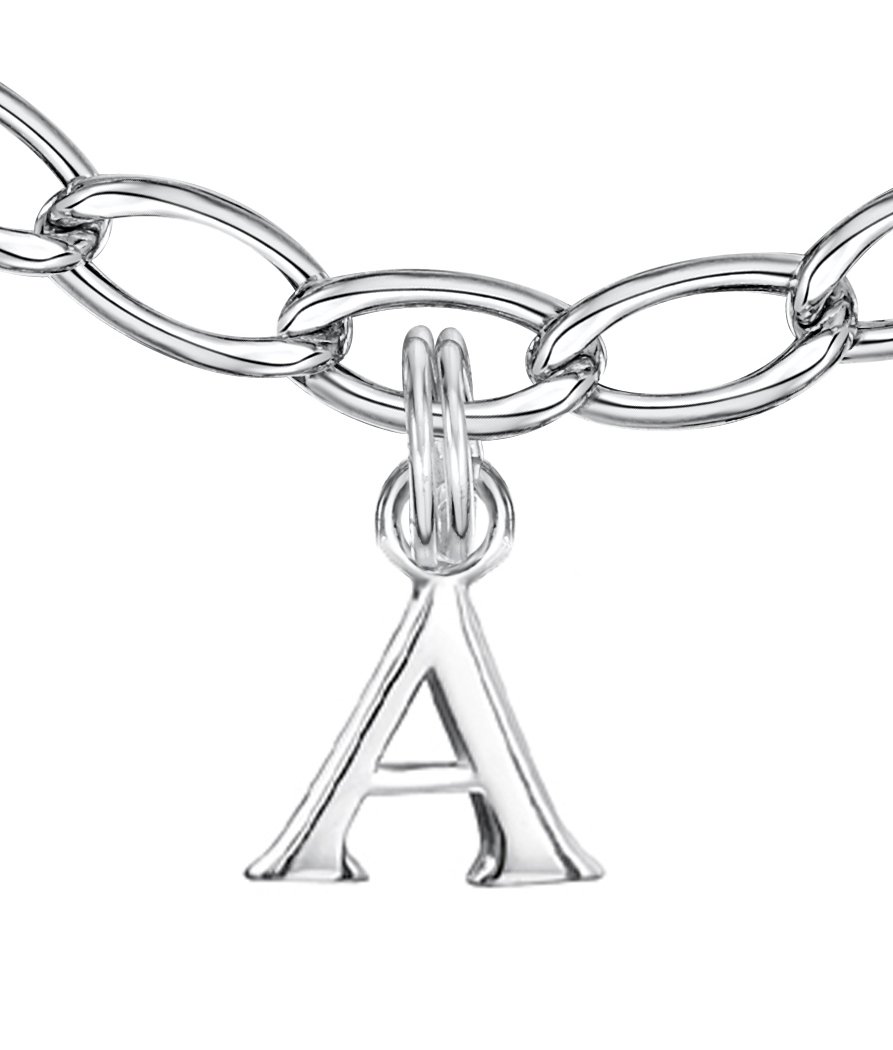 jo for girls sterling silver letters 'a-f' bracelet