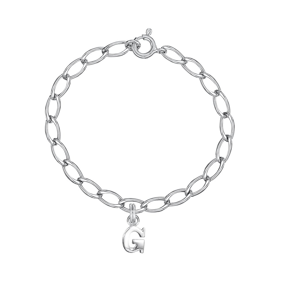 Jo For Girls Sterling Silver Letters 'g-l' Bracelet