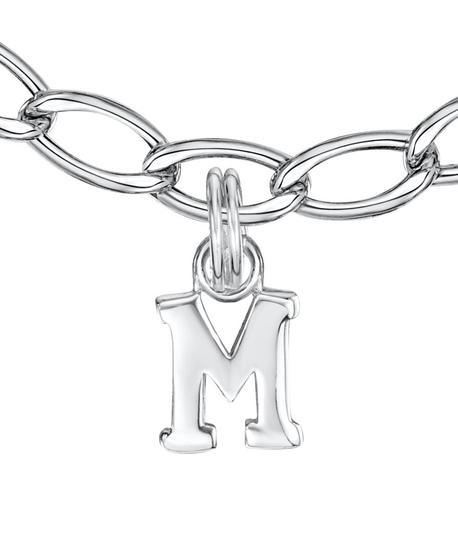 jo for girls sterling silver letters 'm-r' bracelet
